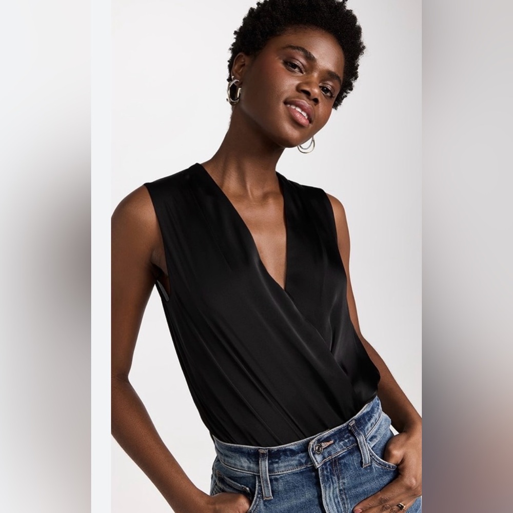 NWOT Amanda Uprichard Black Bodysuit